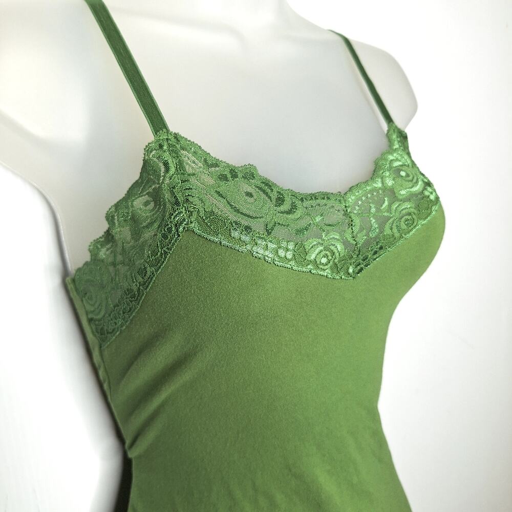 Y2K Tank Top Cami Lace Trim No Boundaries L Fairy Grunge Long Going Out Mori Kei